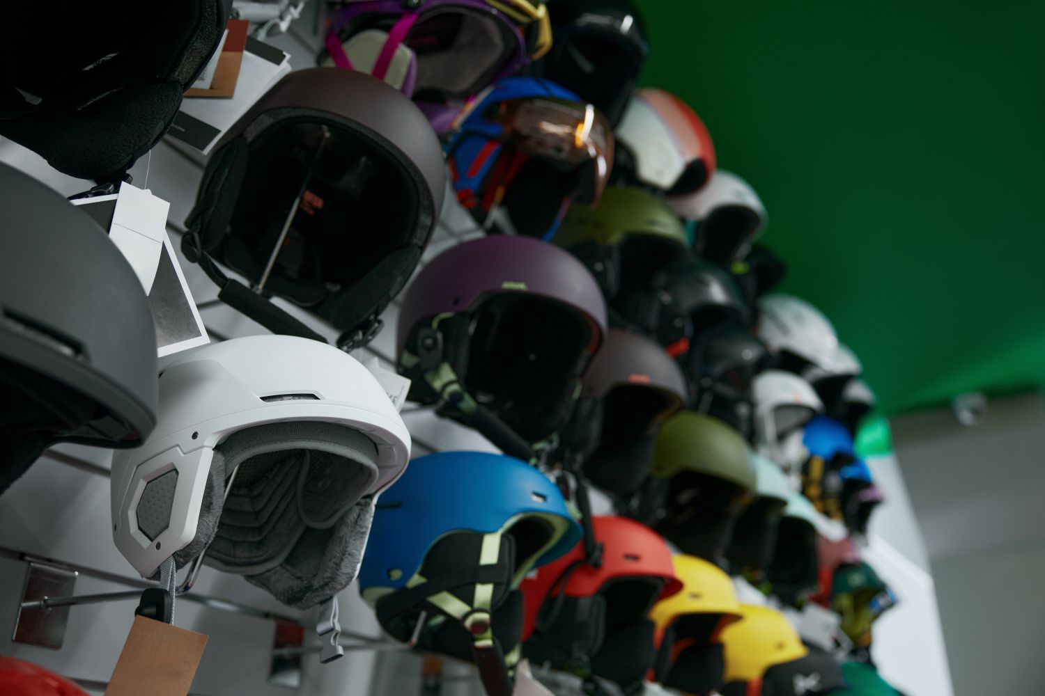 collection of helmets
